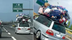 سيارة "محمّلة عن آخرها" لمهاجر مغربي تثير الجدل على الطرقات الإيطالية(فيديو)